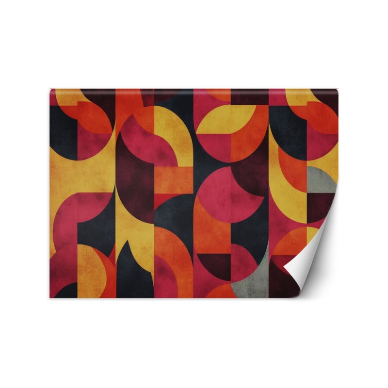 Wall mural for living room - Geometric mosaic | FEEBY