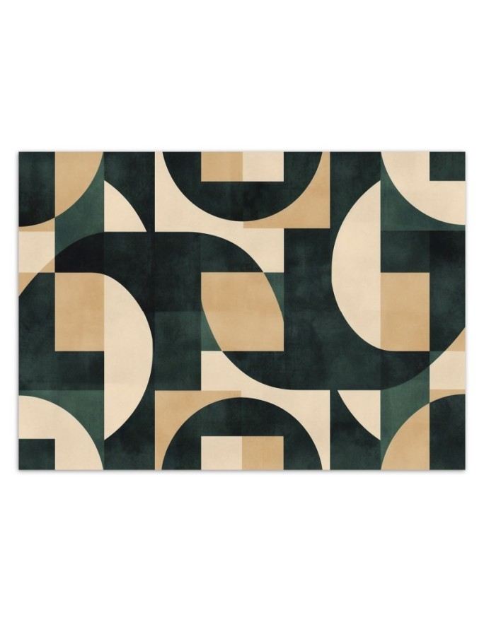 Wall mural for bedroom - Retro abstract mosaic | FEEBY