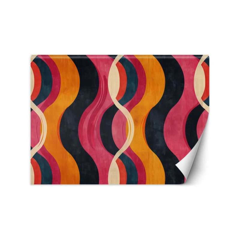 Modern wall mural - Waves Abstract Retro | FEEBY