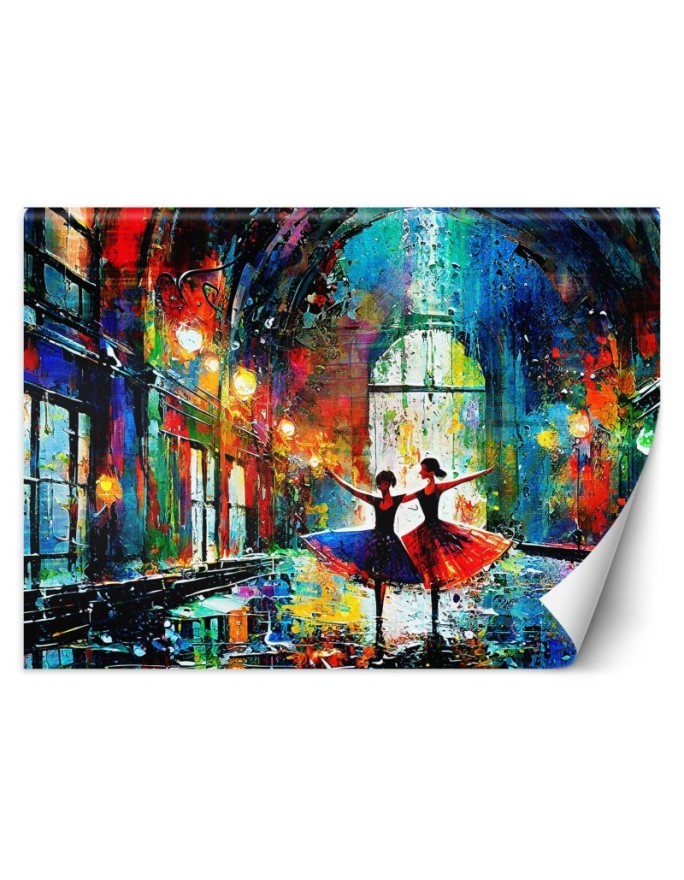 Modern wall mural - Dancing Ballerinas Abstract | FEEBY