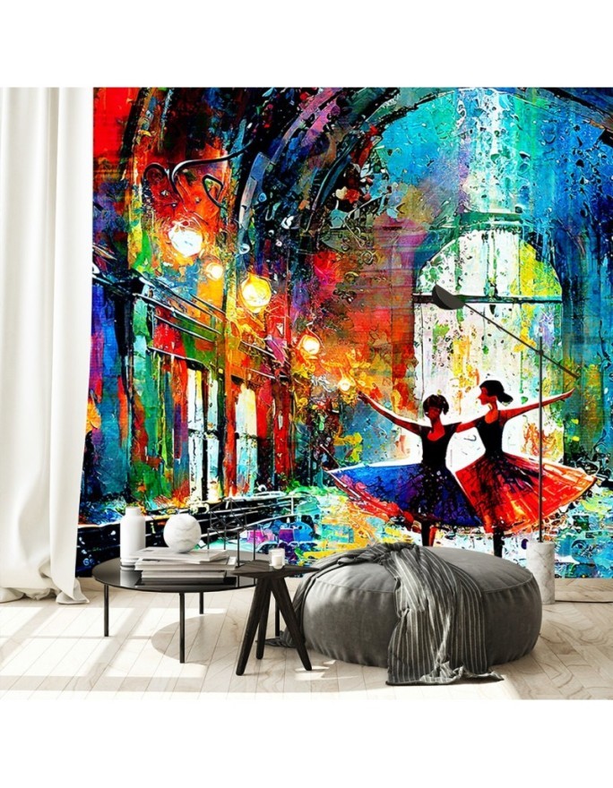 Modern wall mural - Dancing Ballerinas Abstract | FEEBY