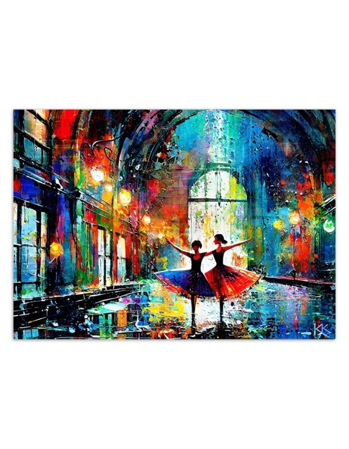 Modern wall mural - Dancing Ballerinas Abstract | FEEBY