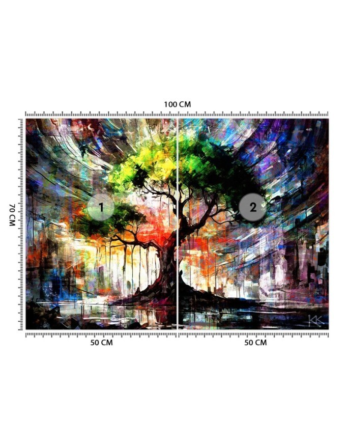 Wall mural for living room - Abstract Nature Tree | FEEBY
