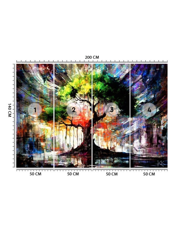 Wall mural for living room - Abstract Nature Tree | FEEBY