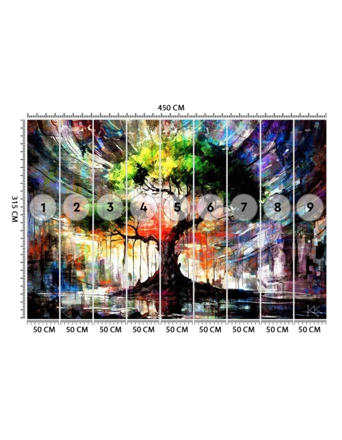 Wall mural for living room - Abstract Nature Tree | FEEBY