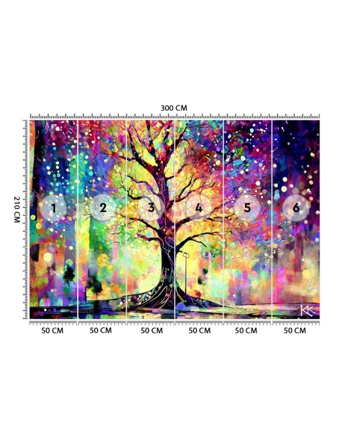 Wall mural - Colorful tree | FEEBY