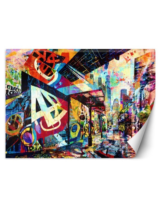 Modern wall mural - Colorful city | FEEBY