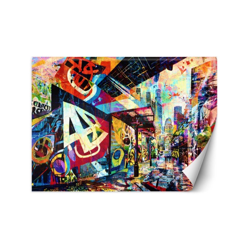 Modern wall mural - Colorful city | FEEBY