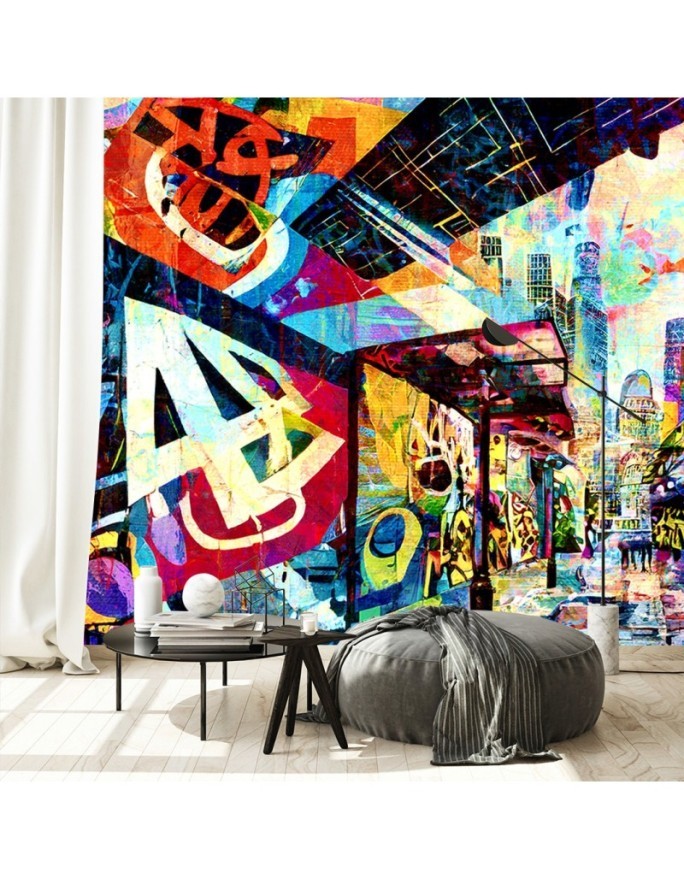 Modern wall mural - Colorful city | FEEBY