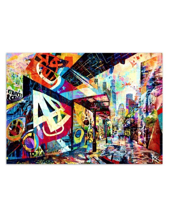 Modern wall mural - Colorful city | FEEBY