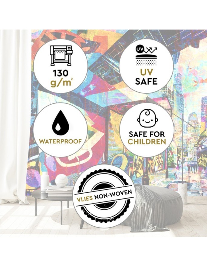 Modern wall mural - Colorful city | FEEBY