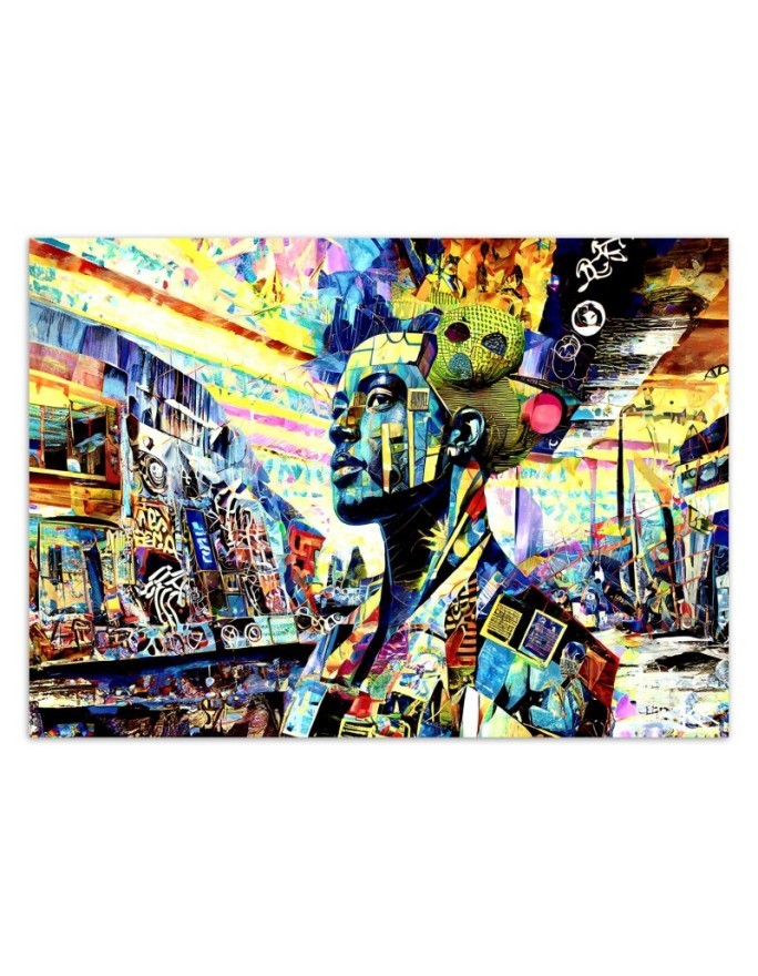 Unique wall mural - Colorful Woman Abstraction | FEEBY