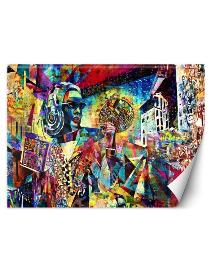 Modern wallpaper - Woman Abstraction Colorful | FEEBY