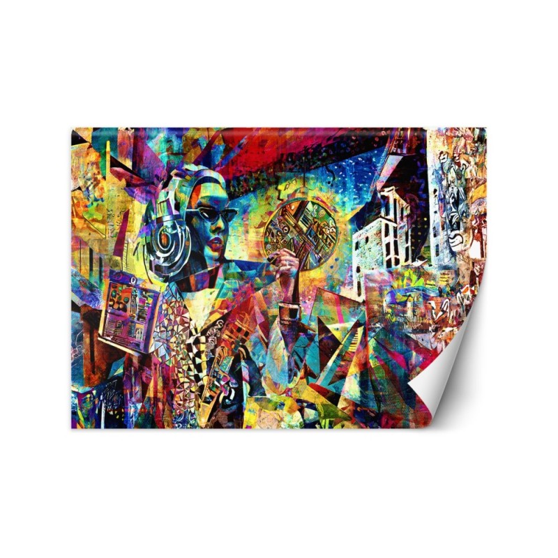 Modern wallpaper - Woman Abstraction Colorful | FEEBY