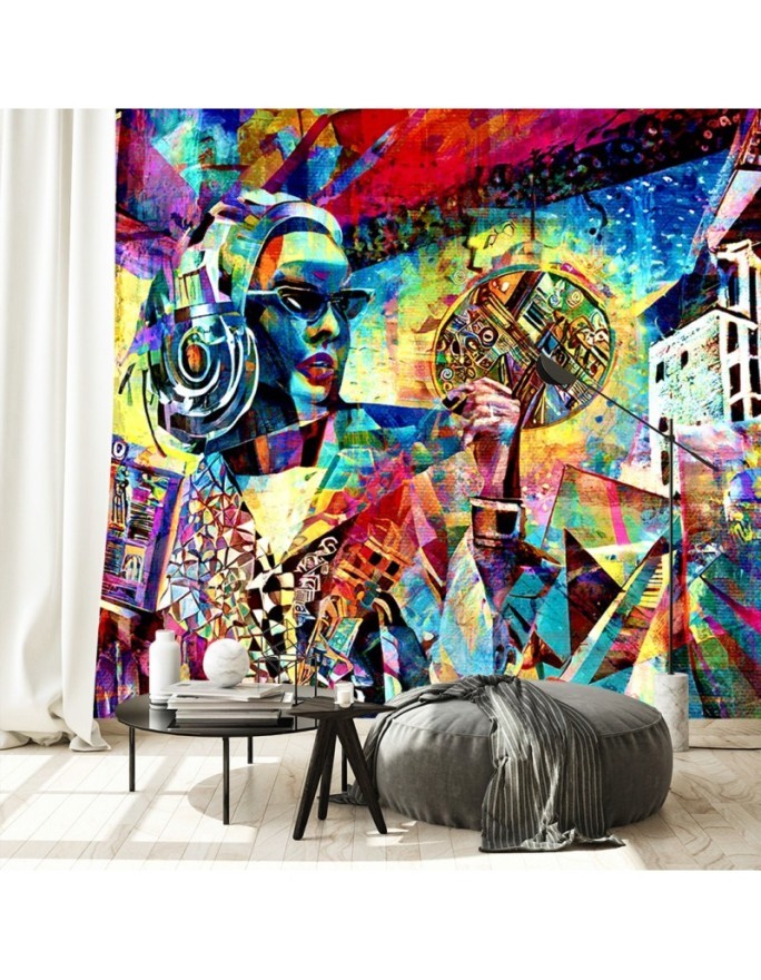 Modern wallpaper - Woman Abstraction Colorful | FEEBY