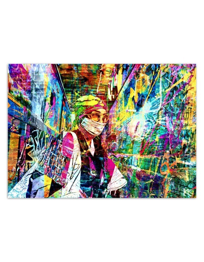 Modern wall mural - Woman in mask Glamour | FEEBY