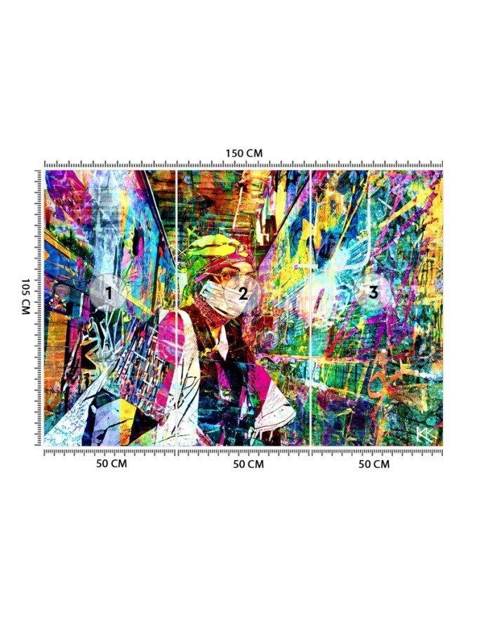 Modern wall mural - Woman in mask Glamour | FEEBY