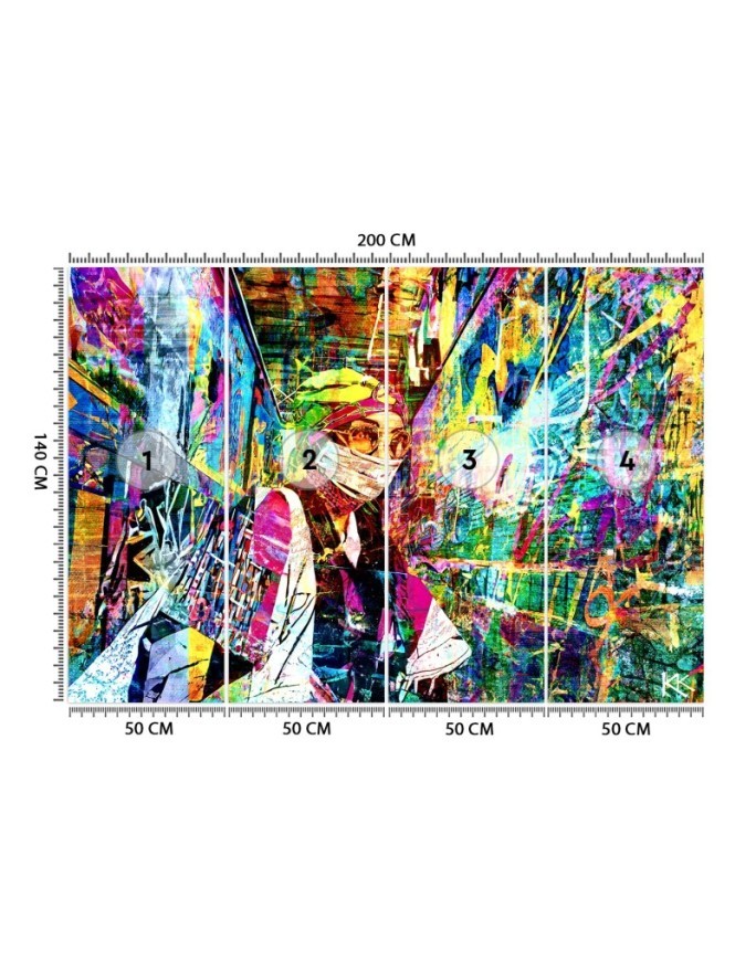 Modern wall mural - Woman in mask Glamour | FEEBY