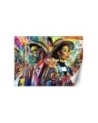 Wall mural for living room - Female and Male Abstraction | FEEBY