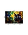 Wall mural for bedroom - Black Cat Abstraction | FEEBY