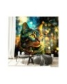 Wallpaper - Cat on abstract background | FEEBY