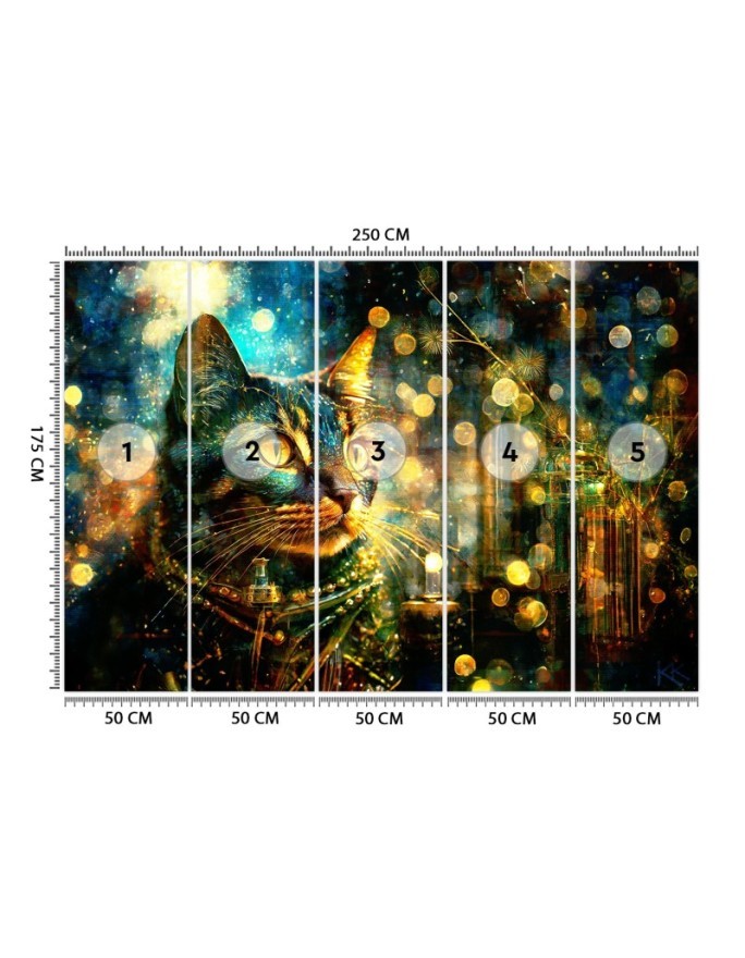 Wallpaper - Cat on abstract background | FEEBY