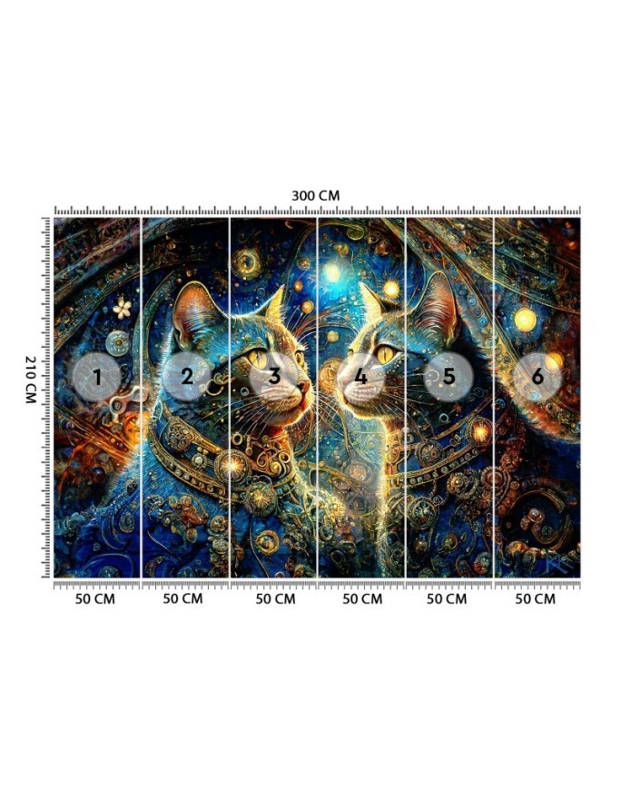 Wall mural - Cat Animals Abstraction | FEEBY