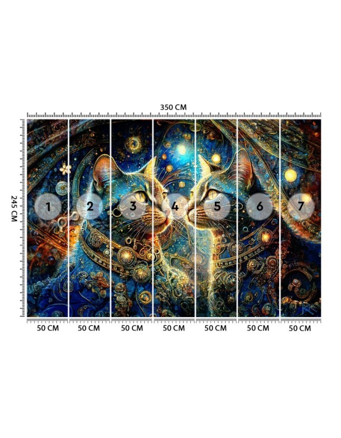Wall mural - Cat Animals Abstraction | FEEBY