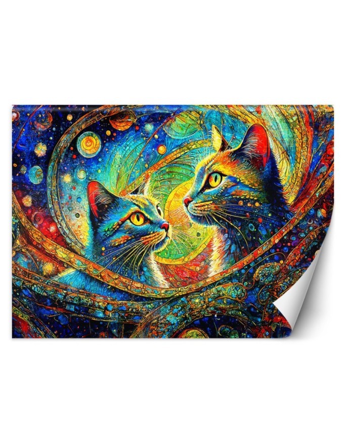Modern wall mural - Abstract Cats | FEEBY