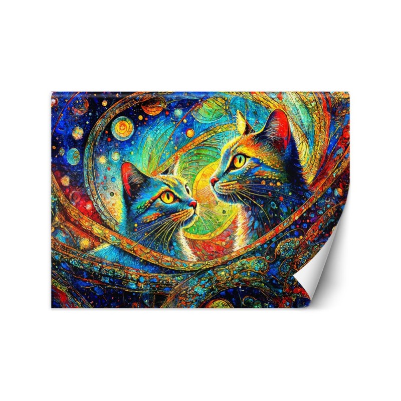 Modern wall mural - Abstract Cats | FEEBY