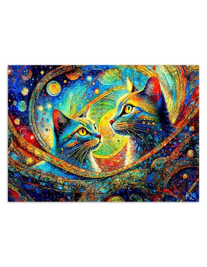 Modern wall mural - Abstract Cats | FEEBY