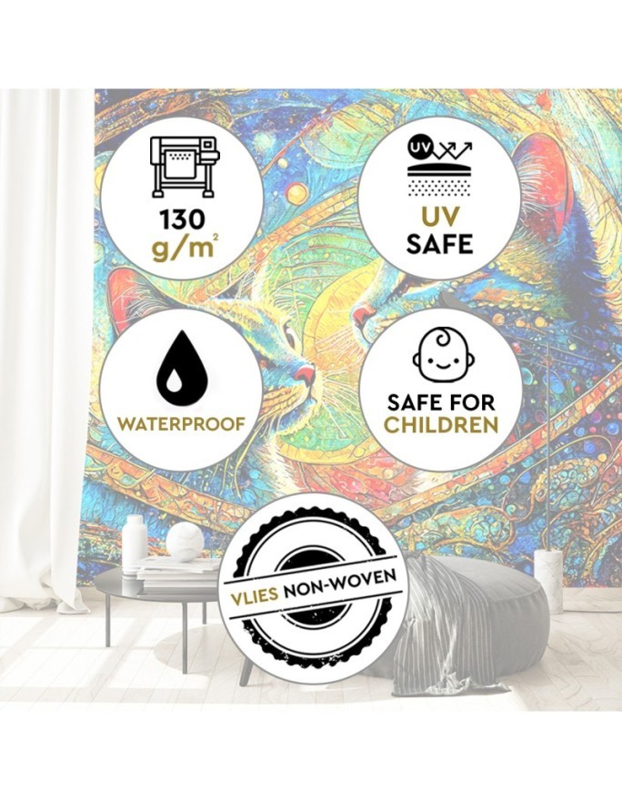 Modern wall mural - Abstract Cats | FEEBY