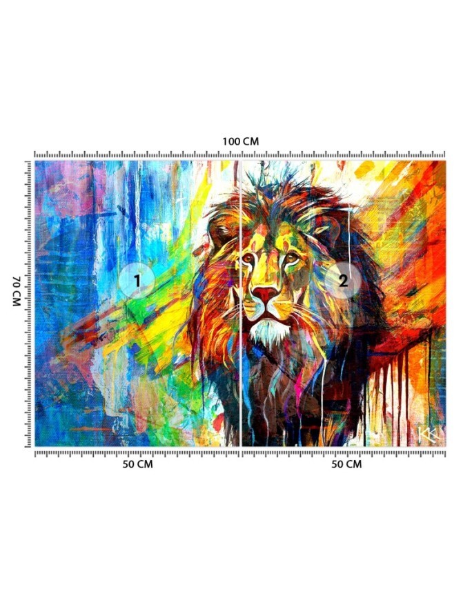 Stylish wallpaper - Lion Animals Abstraction | FEEBY