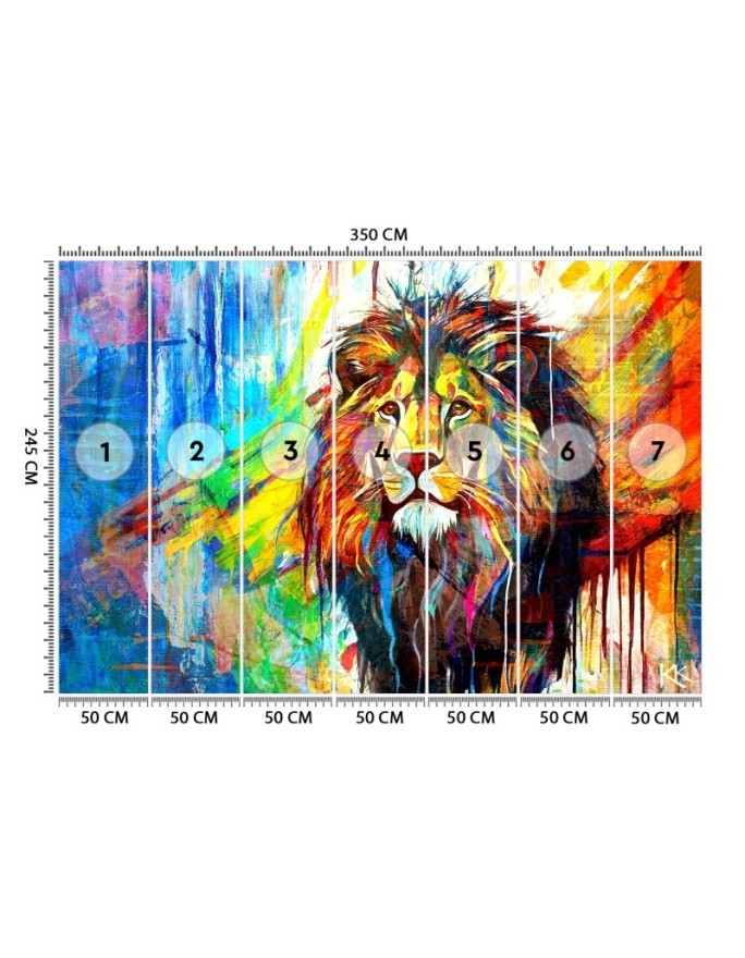 Stylish wallpaper - Lion Animals Abstraction | FEEBY