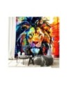 Unique wall mural - Colorful Lion Abstract | FEEBY