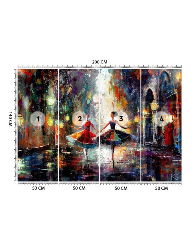 Fashionable wallpaper - Dancing ballerinas | FEEBY